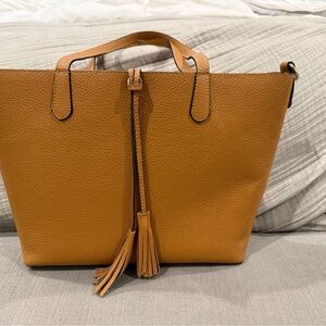 Tan Leather Tote Bag